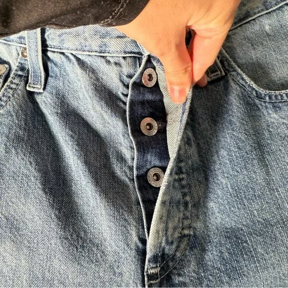 Adriano Goldschmied Knoxx High Rise Baggy Boyfriend Distressed 100% Cotton 28R - Picture 4 of 13